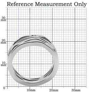 TK154 - High polished (no plating) Stainless Steel Ring with No Stone