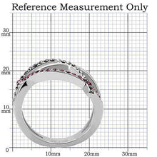 Load image into Gallery viewer, TK156 - High polished (no plating) Stainless Steel Ring with Top Grade Crystal  in Multi Color