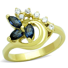 Load image into Gallery viewer, TK1571 - IP Gold(Ion Plating) Stainless Steel Ring with Top Grade Crystal  in Montana