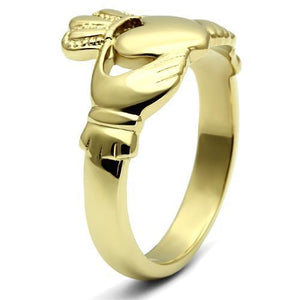 TK160G - IP Gold(Ion Plating) Stainless Steel Ring with No Stone