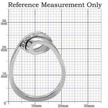 Load image into Gallery viewer, TK161 - High polished (no plating) Stainless Steel Ring with Top Grade Crystal  in Clear