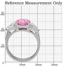 Load image into Gallery viewer, TK164 - High polished (no plating) Stainless Steel Ring with AAA Grade CZ  in Rose