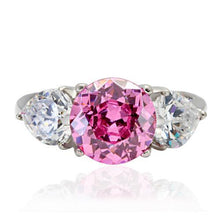 Load image into Gallery viewer, TK164 - High polished (no plating) Stainless Steel Ring with AAA Grade CZ  in Rose