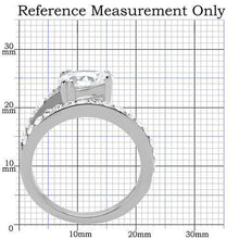 Load image into Gallery viewer, TK166 - High polished (no plating) Stainless Steel Ring with AAA Grade CZ  in Clear