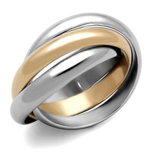 Load image into Gallery viewer, TK1670 - Two-Tone IP Rose Gold Stainless Steel Ring with No Stone