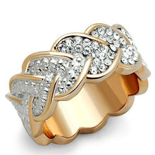 Load image into Gallery viewer, TK1691 - Two-Tone IP Rose Gold Stainless Steel Ring with Top Grade Crystal  in Clear