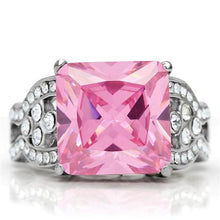 Load image into Gallery viewer, TK175 - High polished (no plating) Stainless Steel Ring with AAA Grade CZ  in Rose