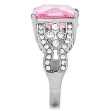 Load image into Gallery viewer, TK175 - High polished (no plating) Stainless Steel Ring with AAA Grade CZ  in Rose