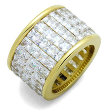 Load image into Gallery viewer, TK1783 - IP Gold(Ion Plating) Stainless Steel Ring with AAA Grade CZ  in Clear