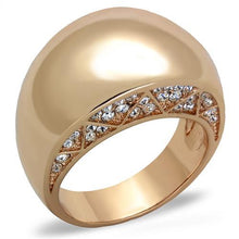 Load image into Gallery viewer, TK1798 - IP Rose Gold(Ion Plating) Stainless Steel Ring with Top Grade Crystal  in Clear