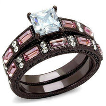 Load image into Gallery viewer, TK1829DC - IP Dark Brown (IP coffee) Stainless Steel Ring with AAA Grade CZ  in Clear