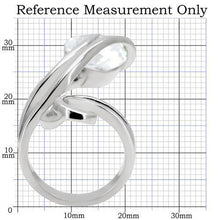 Load image into Gallery viewer, TK183 - High polished (no plating) Stainless Steel Ring with AAA Grade CZ  in Clear