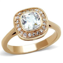 Load image into Gallery viewer, TK1844 - IP Rose Gold(Ion Plating) Stainless Steel Ring with AAA Grade CZ  in Clear