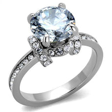 Load image into Gallery viewer, TK1859 - No Plating Stainless Steel Ring with AAA Grade CZ  in Clear