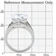 Load image into Gallery viewer, TK185 - High polished (no plating) Stainless Steel Ring with AAA Grade CZ  in Clear