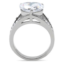 Load image into Gallery viewer, TK185 - High polished (no plating) Stainless Steel Ring with AAA Grade CZ  in Clear