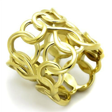 TK1882 - IP Gold(Ion Plating) Stainless Steel Ring with No Stone