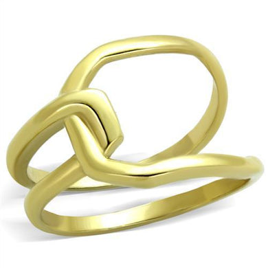 TK1883 - IP Gold(Ion Plating) Stainless Steel Ring with No Stone