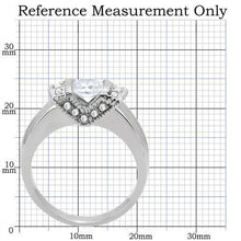 Load image into Gallery viewer, TK194 - High polished (no plating) Stainless Steel Ring with AAA Grade CZ  in Clear