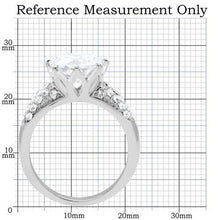 Load image into Gallery viewer, TK197 - High polished (no plating) Stainless Steel Ring with AAA Grade CZ  in Clear