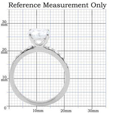 Load image into Gallery viewer, TK198 - High polished (no plating) Stainless Steel Ring with AAA Grade CZ  in Clear