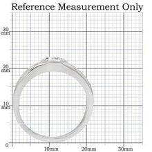 Load image into Gallery viewer, TK200 - High polished (no plating) Stainless Steel Ring with AAA Grade CZ  in Clear