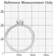 Load image into Gallery viewer, TK201 - High polished (no plating) Stainless Steel Ring with AAA Grade CZ  in Clear