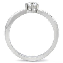 Load image into Gallery viewer, TK201 - High polished (no plating) Stainless Steel Ring with AAA Grade CZ  in Clear