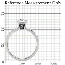 Load image into Gallery viewer, TK202 - High polished (no plating) Stainless Steel Ring with AAA Grade CZ  in Clear