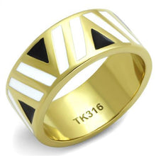 Load image into Gallery viewer, TK2037 - IP Gold(Ion Plating) Stainless Steel Ring with Epoxy  in Multi Color