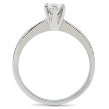 Load image into Gallery viewer, TK203 - High polished (no plating) Stainless Steel Ring with AAA Grade CZ  in Clear