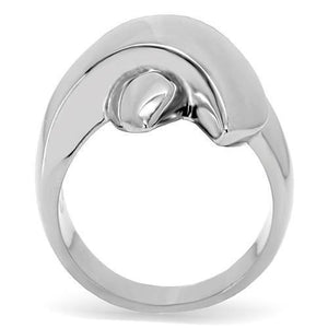 TK207 - High polished (no plating) Stainless Steel Ring with No Stone