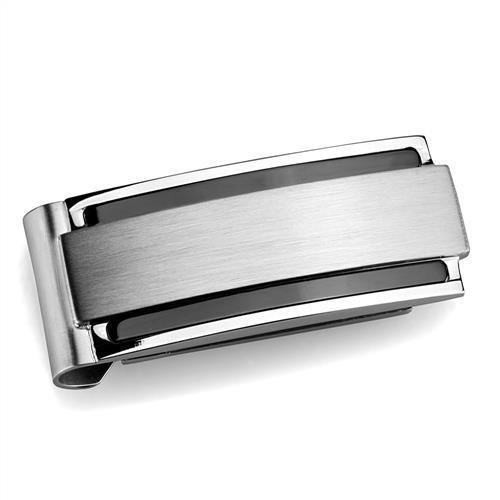 TK2085 - High polished (no plating) Stainless Steel Money clip with No Stone