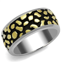 Load image into Gallery viewer, TK2238 - Two-Tone IP Gold (Ion Plating) Stainless Steel Ring with Epoxy  in Jet