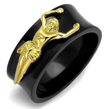 Load image into Gallery viewer, TK2240 - IP Gold+ IP Black (Ion Plating) Stainless Steel Ring with No Stone