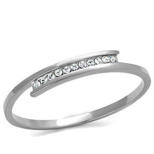 Load image into Gallery viewer, TK2248 - High polished (no plating) Stainless Steel Bangle with Top Grade Crystal  in Clear