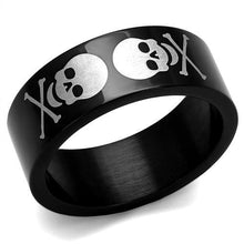 Load image into Gallery viewer, TK2400 - Two-Tone IP Black Stainless Steel Ring with No Stone