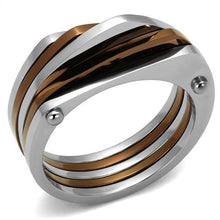 Load image into Gallery viewer, TK2404 - Two Tone IP Light Brown (IP Light coffee) Stainless Steel Ring with No Stone