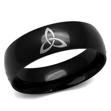 Load image into Gallery viewer, TK2408 - Two-Tone IP Black Stainless Steel Ring with No Stone