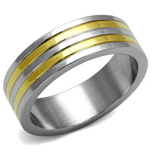 Load image into Gallery viewer, TK2413 - Two-Tone IP Gold (Ion Plating) Stainless Steel Ring with No Stone