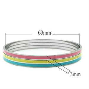 TK241 - High polished (no plating) Stainless Steel Bangle with No Stone