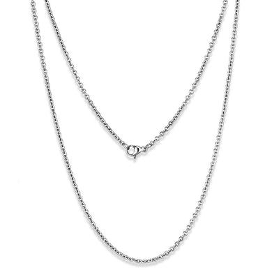 TK2428 - High polished (no plating) Stainless Steel Chain with No Stone