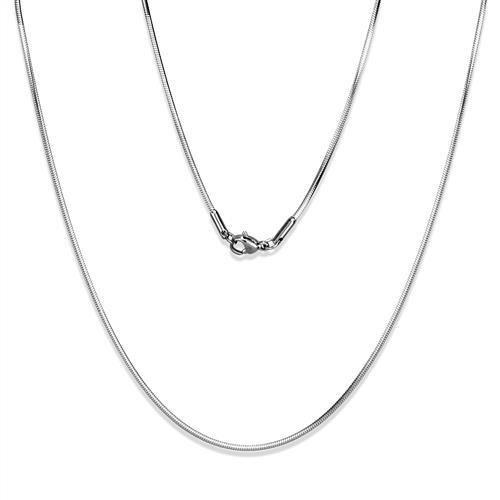 TK2435 - High polished (no plating) Stainless Steel Chain with No Stone