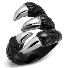 Load image into Gallery viewer, TK2510 - Two-Tone IP Black (Ion Plating) Stainless Steel Ring with No Stone