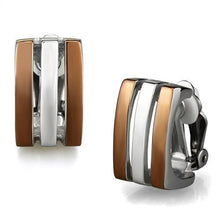 Load image into Gallery viewer, TK2542 - Two Tone IP Light Brown (IP Light coffee) Stainless Steel Earrings with No Stone