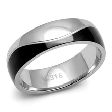 Load image into Gallery viewer, TK2567 - Two-Tone IP Black (Ion Plating) Stainless Steel Ring with No Stone