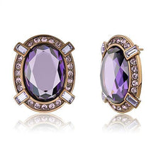 Load image into Gallery viewer, TK2571 - IP Coffee light Stainless Steel Earrings with AAA Grade CZ  in Amethyst