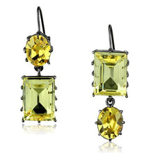 Load image into Gallery viewer, TK2709 - IP Light Black  (IP Gun) Stainless Steel Earrings with Top Grade Crystal  in Multi Color