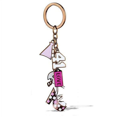 TK2717 - IP Coffee light Stainless Steel Key Ring with Epoxy  in Multi Color