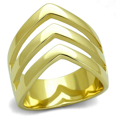 TK2733 - IP Gold(Ion Plating) Stainless Steel Ring with No Stone